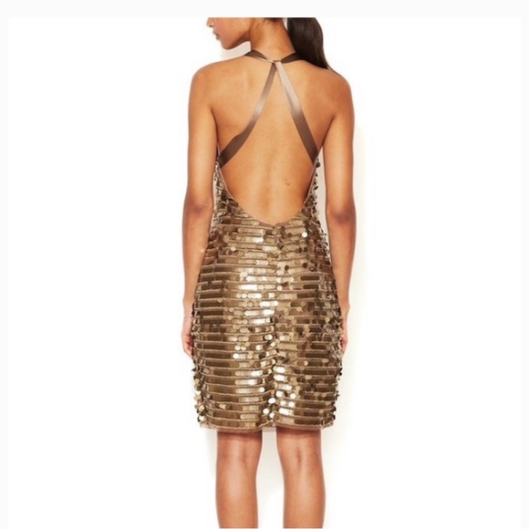 BCBG Max Azria bronze sequin shift dress.
Size XXS. - Picture 2 of 6
